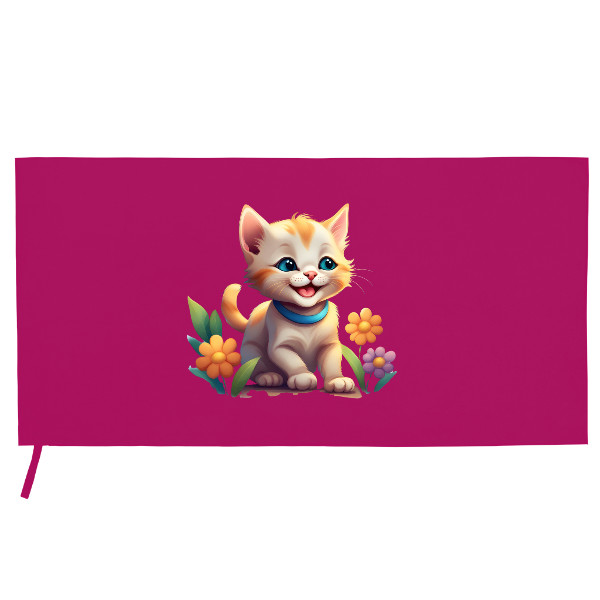 Cute kitten full of joy